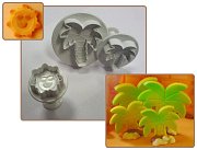 Набор вырубок c выталкивателем - "Пальма", 3шт. (40-W163) 