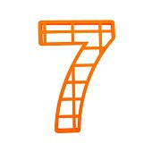 Форма для торта - Цифра 7, 25 см 