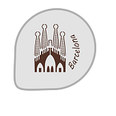 Трафарет - "Barcelona", 20см. 