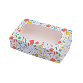 картинка Коробка складная с окном "Школьная", 25*15*7см. 