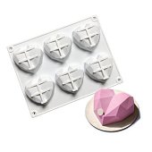 Силиконовая форма Сердца средние, 220*170*22мм.