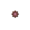 картинка Украшение из темной глазури "Цветок 30", пурпурный, 240шт. 