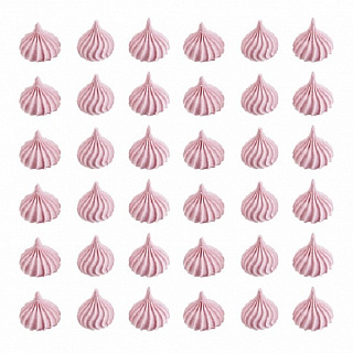 картинка Сахарные фигурки "Безе" рифленые розовые, 40гр. 