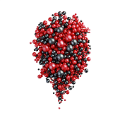 картинка Драже "Жемчуг красный, чёрный", 75гр. 