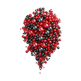 картинка Драже "Жемчуг красный, чёрный", 75гр. 