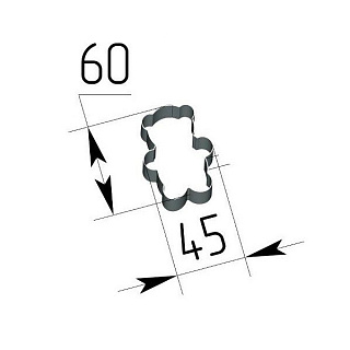 Металлическая вырубка - "Мишка"  