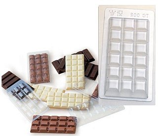 картинка Набор форм для отливки шоколадных фигурок - "Плитка шоколада", 5шт. (TC 002/5) 