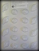 картинка Форма для отливки шоколадных фигурок - "Листья и розы" (90-13069) 