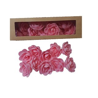 картинка Вафельные цветы - "Розы малые сложные", Розовые, 10шт. 