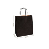 картинка Бумажный пакет черный с кручеными ручками, внутри крафтовый, 220*120*250 мм. 