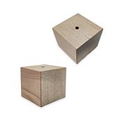 Кубик деревянный с отверстием для гвоздика, 38мм.
