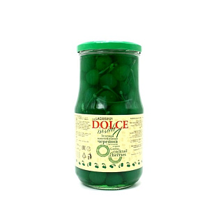 картинка Вишня с веточкой в сиропе - Зеленая, 20мм. 0.95кг. (LAC 00S0121) 
