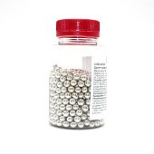 картинка Сахарные бусинки - Серебряные перламутровые, 6мм. 50гр. 