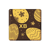 картинка Украшение из темной глазури, "ХВ яйца" 38мм., золотой, 144шт. 