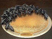 картинка Цветы из мастики - "Черные розы", 23шт. (11152*Z) 