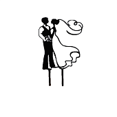 картинка Топпер для торта "Жених и Невеста", 12*12см. 