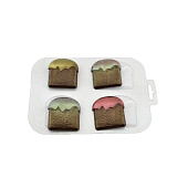 картинка Пластиковая форма для шоколада - "4 кулича" 