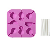 Форма для леденцов "Тропики", 13,5*13,5*1,2см., 8 ячеек