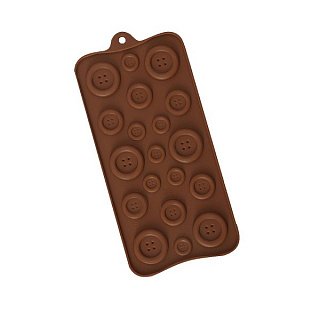 картинка Форма для льда и шоколада - "Пуговки", 19 ячеек 