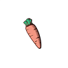 картинка Украшение из темной глазури, "Морковка", оранжевый, 42шт. 