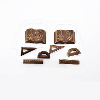картинка Пластиковая форма для шоколада - "Школьный набор-2" 