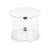 картинка Упаковка-тубус для торта прозрачная/белая, 24*h24см. 