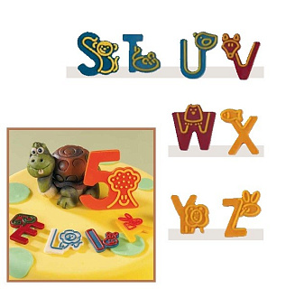 картинка Набор форм для создания шоколадных конфет с рисунком - "Веселые буквы S-Z", 2шт. (20-C020) 