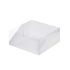 картинка Упаковка для торта с пластиковой крышкой - Белая, 235x235x100мм. 