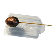 картинка Пластиковая форма для шоколада "Яйцо на палочке спиральное" 