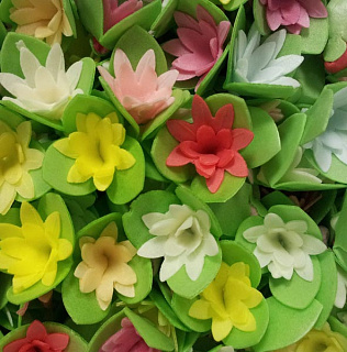 картинка Вафельные цветы - "Кактусы", микс, 25шт. 