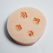 картинка Молд силиконовый "Четыре розы" d-от 0,8 до1см. 