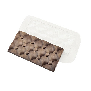 картинка Пластиковая форма для шоколада - "Плитка сердечки" 