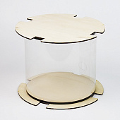 картинка Упаковка-тубус для торта, фанера, 24*h24см. 