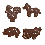 картинка Форма для отливки шоколадных фигурок - "Домашние животные" (90-11210) 