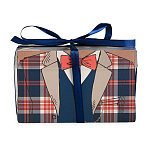 картинка Упаковка на 2 капкейка "Настоящему мужчине!" 16*8*10см. 