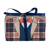 картинка Упаковка на 2 капкейка "Настоящему мужчине!" 16*8*10см. 