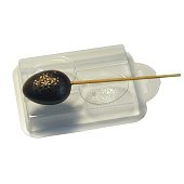 картинка Пластиковая форма для шоколада "Яйцо на палочке с цветочками" 