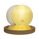 картинка Подложка круглая, картон, зол./жем., 24см., 3мм., 1шт. 