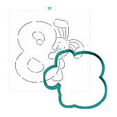 Форма для пряника "Зайка 8 марта" 