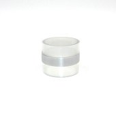 картинка Прозрачная лента с серебряной полосой, 2м. 