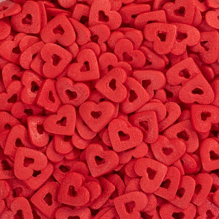 картинка Посыпки "Сердечки красные большие двойные", 75гр. 