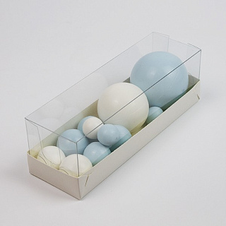 картинка Украшение "Шары из глазури", голубые, 11шт. 