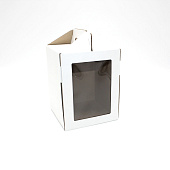 картинка Упаковка под пряничный домик и кулич - Белая, 160х160h200мм. 