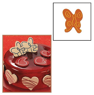 картинка Набор форм для создания шоколадных конфет с рисунком - "Бабочка", 2шт. (20-C009) 