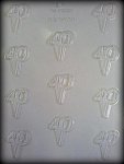 картинка Форма для отливки шоколадных фигурок - "Вставка 40 лет" (90-P8009) 