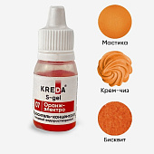 картинка Краситель гелевый KREDA S-gel 07 оранж электро, концентрат, 10мл. 