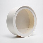 картинка Упаковка для зефира, печенья и макарон, шляпная, с окном, белая, 20*h7см. 