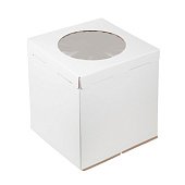 картинка Упаковка для торта с окошком, гофрокартон, 42*42*h45см. 