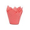 Бумажные формы для выпечки - "Тюльпан", Красный, 50*h75мм. 20шт.