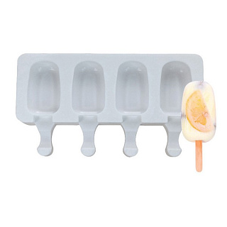 картинка Набор силиконовая форма для мороженого и 4 акриловых палочки, 215*125*20мм 
